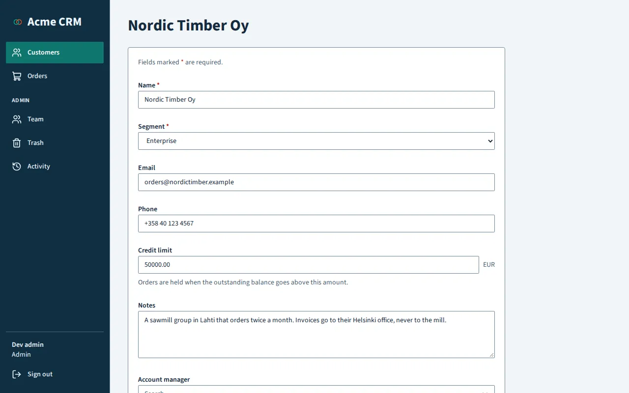 The CRM starter, picture 2
